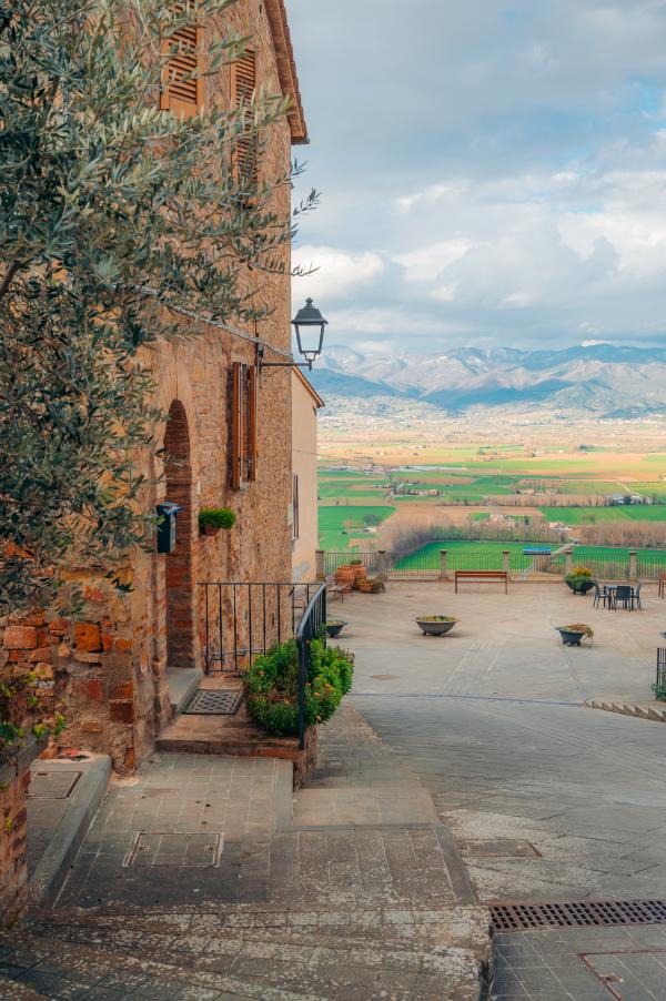 Upper Umbria landscape as seen from the village of Citerna